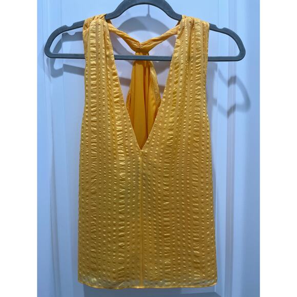 NWT FRAME 100% Silk Draped Crinkle Halter Neck Top Sz S - Picture 7 of 10